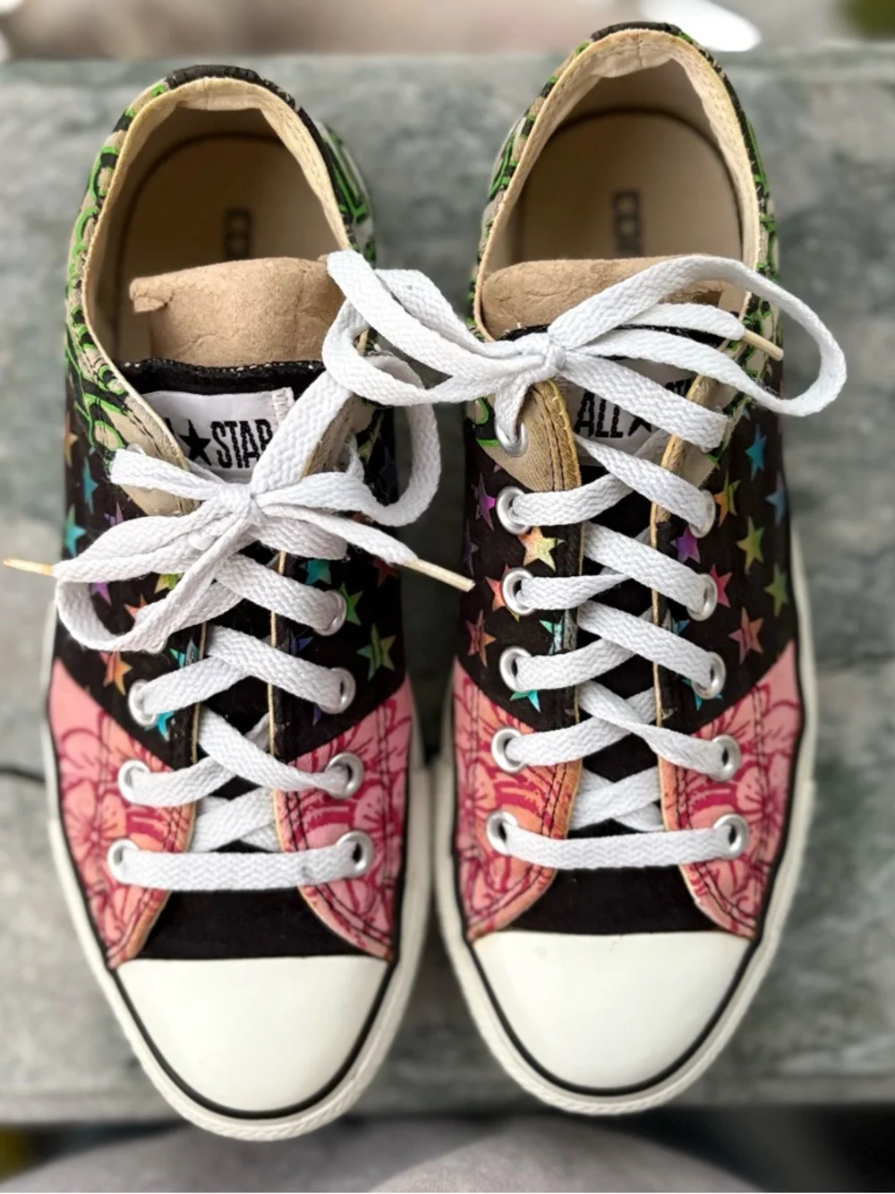Converse Black and White Textile Low-Top Sneakers - Picture 2 of 6